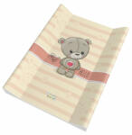  Babastar puha 2 ékes pelenkázó lap 50*70 cm - Beige szívecskés maci