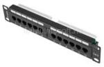 Lanberg Patch panel 12 port 1U 10" CAT. 6 fekete (PPU6-9012-B) (PPU6-9012-B)