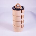 TOO KT-114-BE bézs műanyag ételhordó, 15×15×33 cm (KT-114-BE) - bestbyte