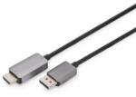 ASSMANN 8K@60Hz. DP to HDMI adapter cable Alu housing; black; 1, 8m (DB-340305-018-S)
