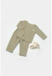 BabyCosy Set bluza cu nasturi si pantaloni , Winter muselin, 100% bumbac - Verde, BabyCosy (Marime: 18-24 Luni) (BC-CSYM7019-18)