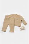 BabyCosy Set bluza dublata si pantaloni, Winter muselin, 100% bumbac - Apricot, BabyCosy (Marime: 9-12 luni) (BC-CSYM7023-9)