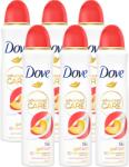 Dove Go Fresh peach and white blossom izzadásgátló dezodor, 6x150 ml