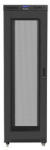 Lanberg 19" szabadonálló rack szekrény 42U/800X1200 perforált ajtó, lapraszerelt, LCD kijelző, fekete V2