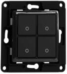 Shelly Comutator de perete cu 4 butoane (negru) (37667)