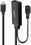 Lindy 43344 hálózati csatlakozó USB 3.2 Gen 1 (3.1 Gen 1) Type-C 5000 Mbit/s Fekete (43344) (43344)