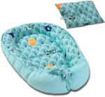 Kidizi Cosulet bebelus pentru dormit Kidizi Baby Nest + pernuta plagiocefalie Kidizi Animals Mint (101675+102146)