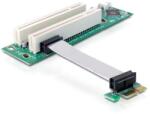 Delock ADA Delock 41341 PCI Express emelő kártya x1 > 2x PCI 32Bit 5V flexibilis kábellel (41341) (41341)