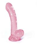Crushious Hudini Dildo Anal din Jelly Roz Flexibil dar Ferm si Transparent Nerabdator sa Dispara in Tine