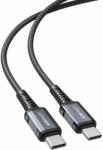 ACEFAST C1-03 adat és töltőkábel, USB-C / USB-C, 60W, 1, 2m, Szürke (1020658)