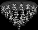 EGLO 390276 | Pianopoli-2 Eglo mennyezeti lámpa szabályozható fényerő 43x LED 10320lm 3000K fekete, kristály (390276)