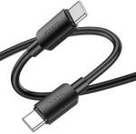  USB Type-C töltő- és adatkábel, USB Type-C, 100 cm, 3000 mA, 60W, gyorstöltés, PD, QC, Hoco X96 Hyper, fekete - tok-shop