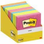 3M Öntapadó jegyzettömb, 76x76 mm, 100 lap, 3M POSTIT, vegyes szín (100 lap) (LP6820COLW10)