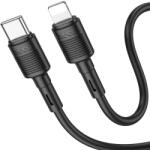  USB Type-C töltő- és adatkábel, Lightning, 100cm, 20W, gyorstöltés, PD, Hoco X83 Victory, fekete