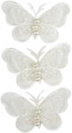  Rössler matrica, fehér csipke pillangók, 3db esküvői (9100-103)