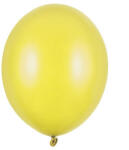 Partydeco Strong lufi 11" (28cm) metál Citromsárga, 50db/cs (LUFI416428)