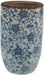 Clayre & Eef Vaza flori ceramica albastra 16x25 cm (6CE1378)