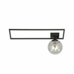Emibig Plafoniera moderna neagra cu un glob din sticla fumurie Imago 1A (1131/1A)