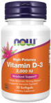 NOW Vitamin D-3 2000 IU (30 Capsule moi)