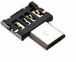 FIXED miniatűr micro USB adapter OTG (On-The-Go) funkcióval, tok, USB 2.0, fekete (FIXA-MTOAM-BK)