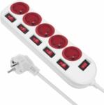 Maclean 5 Plug 1,5 m Switch (MCE204RW)