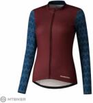 Shimano Kaede Printed Long női mez, bordó/navy (M)