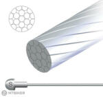 Jagwire 96SS2750 országúti fékbowden, Ø-1.5 x 2 750 mm, rozsdamentes acél