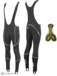 FORCE Z70 Softshell kantáros nadrág kerékpáros betéttel, fekete (XL)