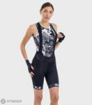 ALÉ Solid Traduardo női kantáros rövidnadrág, fekete/fehér (L)