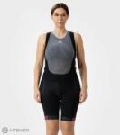 ALÉ Solid Traguardo női kantáros rövidnadrág, fekete/neonrózsaszín (S)