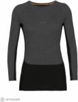 icebreaker 200 ZoneKnit Merino Thermal női póló, Jet heather/black (L)