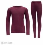 Devold Outdoor Wool gyerek thermo aláöltözet szett, Beetroot (6 évesre)