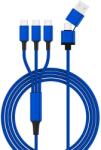 Smrter Hydra TRIO USB-A/USB-C apa - 3x USB-C apa 2.0 Adat és töltőkábel - Kék (1.2m) (SMRTER_TRIO_C_NB) (SMRTER_TRIO_C_NB)