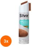 Silver Set 3 x Spray Restaurare Piele Nubuc / Caprioara, Silver, Maro, 250 ml (ROC-3xMAG1016266TS)