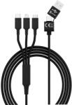Smrter Hydra ULTRA 5in1 USB-A/USB-C apa - Micro USB/USB-C/Lightning apa 2.0 Adat és töltőkábel - Fekete (1.2m) (SMRTER_HYDRA_ULT_BK) (SMRTER_HYDRA_ULT_BK)
