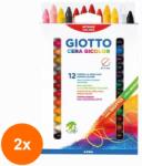 GIOTTO Set 2 x 12 Creioane Cerate Maxi Duo Giotto (CUL-2xFL0291300)