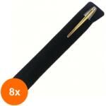 X-PEN Set 8 x Etui Negru din Catifea pentru Instrument de Scris (HOK-8xKH-X801) Penar