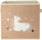4-Home Cutie textilă pentru copii Unicorn dream bej, 32 x 32 x 30 cm