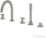 GROHE ATRIO 5 üléses kádtöltő csaptelep zuhanyszettel, alaptest nélkül, Supersteel 29408DC0 (29408DC0)