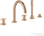 GROHE ATRIO 5 üléses kádtöltő csaptelep zuhanyszettel, alaptest nélkül, Warm Sunset 29408DA0 (29408DA0)