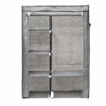 Grunberg Dulap din material textil cu structura metalica Grunberg WD005, 105 x 45 x 160 cm, gri Garderoba