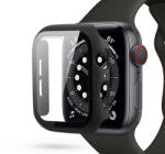 Haffner Apple Watch 4/5/6/SE (40 mm) védőtok beépített edzett üveggel - DEFENSE 360 - fekete (ECO csomagolás)