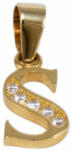 Ékszershop Köves S betű arany medál (1269741)