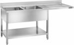 Forcar 2 MEDENCÉS MOSOGATÓ CSEPEGTETŐVEL TÁNYÉRMOSOGATÓ HELLYEL ALSÓ POLCCAL 1600x700x950-ES (GDS167L2DW) (GDS167L2DW)