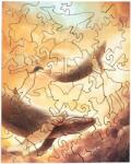 PIECEZZ Дървен пъзел Piecezz, 40 части - Летящи китове (P1309)