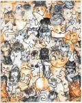 PIECEZZ Дървен пъзел Piecezz, 40 части - Котки (P1323)