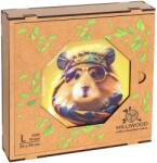 Milliwood Дървен пъзел Milliwood, Funnymals, 90 части - Хипи Хамстер (OL-HippyHamster-5007) - bright-toys