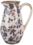 Clayre & Eef Carafa decorativa ceramica bej albastra 17x13x22 cm (6CE1621S)