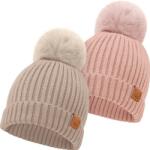 KeaBabies Зимна Детска Шапка 6-36м Розова 2 Броя Keababies