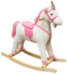 KIS Unicorn balansoar, lemn + plus, roz, 78x28x68 cm (31555) Sezlong balansoar bebelusi